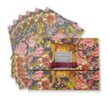 Seis saquetas perfumadas LOVEOIL com design de tigres e flores sobre fundo cinza