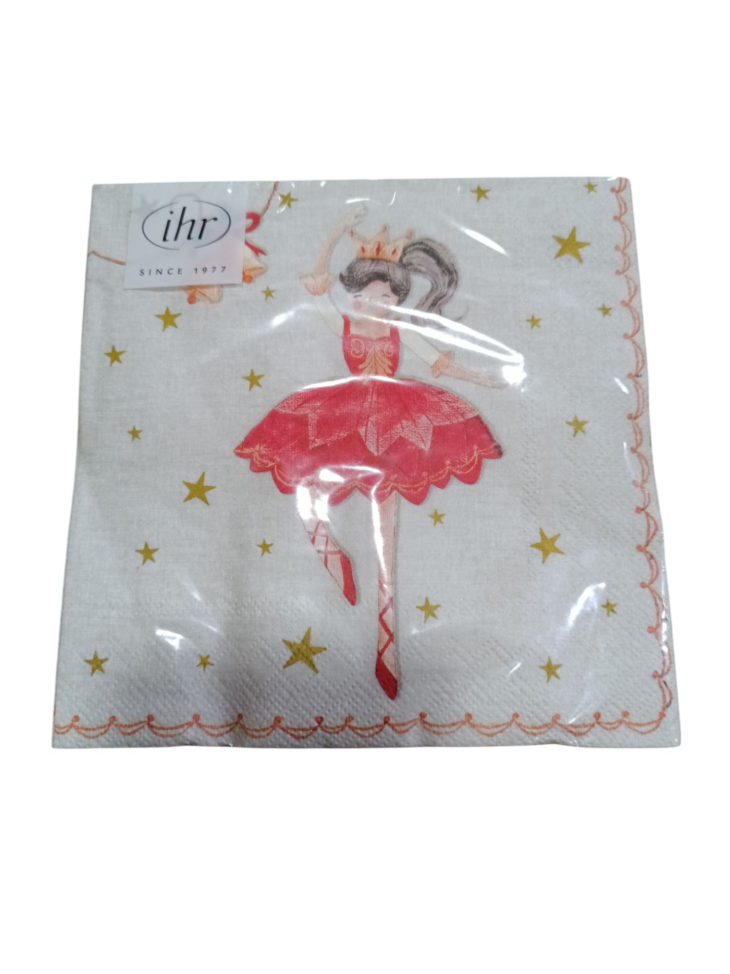 Guardanapo de papel com bailarina e estrelas