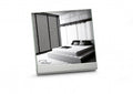 Fotografia emoldurada de cama moderna em preto e branco