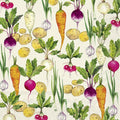Padrão de ilustrações de legumes coloridos sobre fundo claro