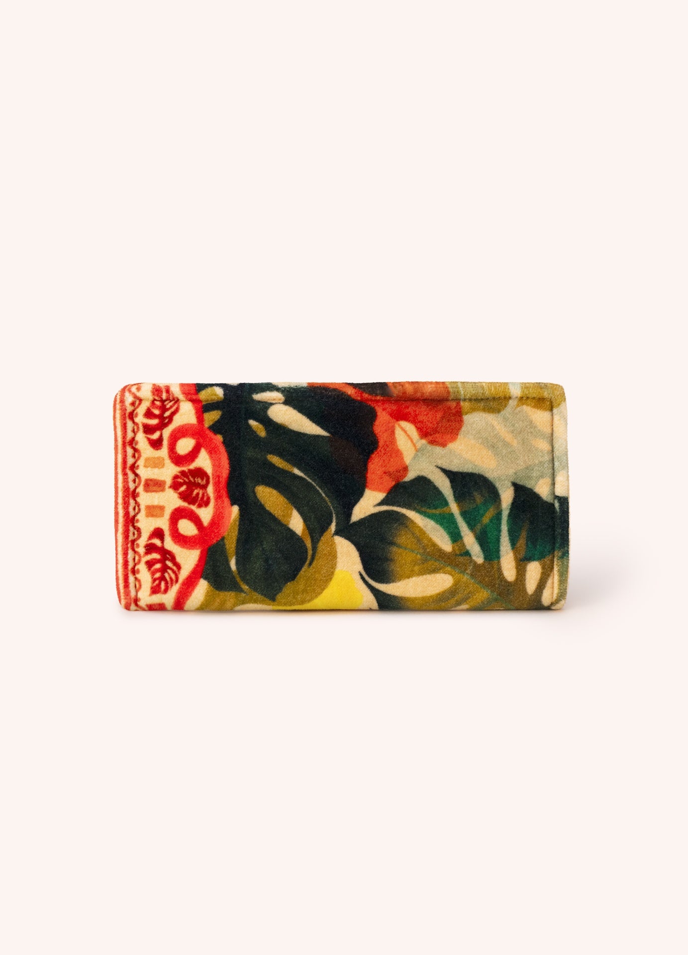 Carteira ou estojo em tecido com padrão floral colorido