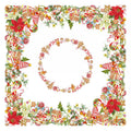 Moldura decorativa natalícia com flores, bolachas e doces