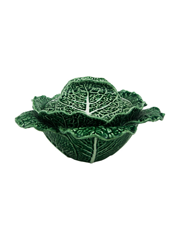 Tigela decorativa em forma de folhas verdes