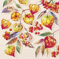 Folhas e frutos decorativos em aquarela coloridos