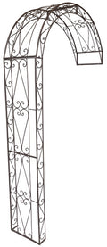 Estrutura metálica preta em forma de arco decorativo