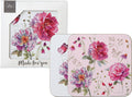 Dois placemats florais com caixa branca e texto Made for you